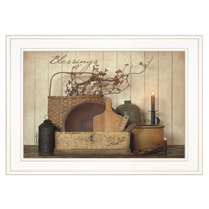 Count Your Blessing 1 White Framed Print Wall Art - 606114044949