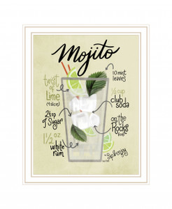 Mojito White Framed Print Wall Art - 606114061571