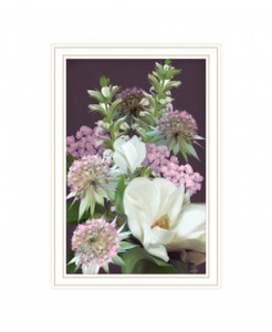 Wild For Plum Bouquet 1 White Framed Print Wall Art - 606114061441