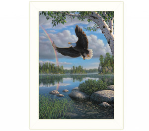 On Eagles Wings 2 White Framed Print Wall Art - 606114041870