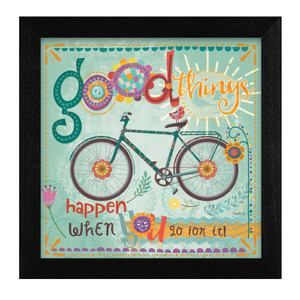 Good Things Happen Black Framed Print Wall Art - 606114159476