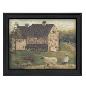 Stone Barn 1 Black Framed Print Wall Art - 606114036630
