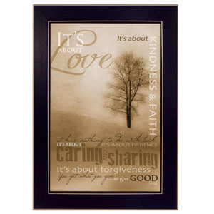 Its About Love 1 Black Framed Print Wall Art - 606114072966