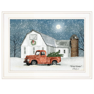 Wintry Weather 2 White Framed Print Wall Art - 606114035671