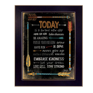 Today Is A Brand New Day 3 Black Framed Print Wall Art - 606114158646