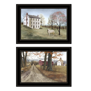 Set Of Two The Road Home 2 Black Framed Print Wall Art - 606114681267