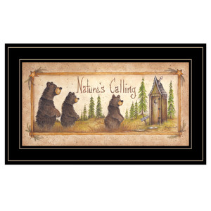 Natures Calling 3 Black Framed Print Wall Art - 606114040545