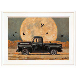 Harvest Moon 3 White Framed Print Wall Art - 606114045564