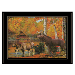 Peaceful Retreat 3 Black Framed Print Wall Art - 606114046035