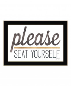 Please Seat Yourself 1 Black Framed Print Wall Art - 606114062172