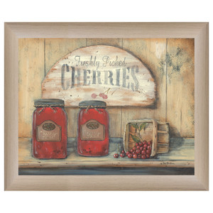 Rustic Cherry Jam Brown Framed Print Wall Art - 606114036746