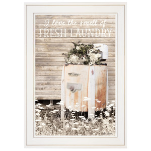 Fresh Laundry 1 White Framed Print Wall Art - 606114039204