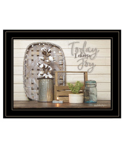 Today I Choose Joy 3 Black Framed Print Wall Art - 606114160908