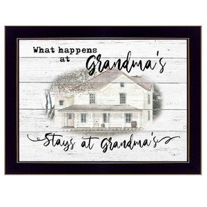 Stays At Grandmas 1 Black Framed Print Wall Art - 606114074168