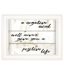 Positive Life 2 White Framed Print Wall Art - 606114160939