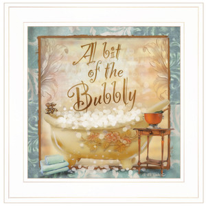 A Bit Of Bubbly 1 White Framed Print Wall Art - 606114071068