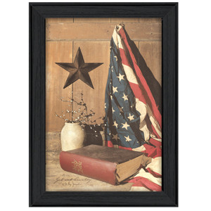 God And Country 5 Black Framed Print Wall Art - 606114035817