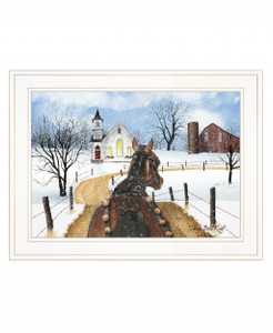 Sleigh Bells Ring 2 White Framed Print Wall Art - 606114050124