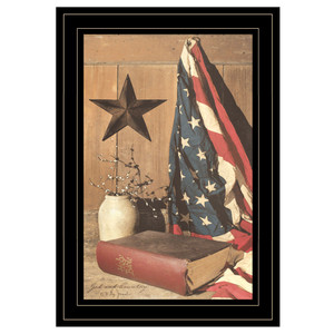 God And Country 3 Black Framed Print Wall Art - 606114063452
