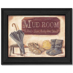 Muddy Shoes Black Framed Print Mud Room Wall Art - 606114036944
