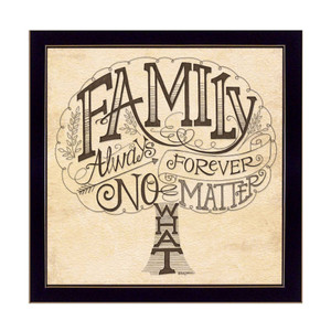 Family Always And Forever Black Framed Print Wall Art - 606114038061