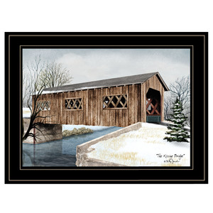 The Kissing Bridge 2 Black Framed Print Wall Art - 606114157694