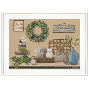 Farmhouse Bath I 2 White Framed Print Wall Art - 606114045458
