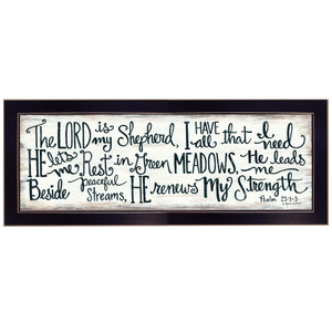 The Lord Is My Shepherd 1 Black Framed Print Wall Art - 606114056751