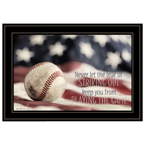 Baseball Playing The Game 2 Black Framed Print Wall Art - 606114158110