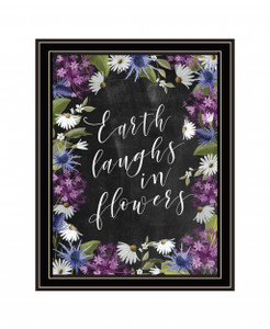 Earth Laughs In Flowers 1 Black Framed Print Wall Art - 606114061342