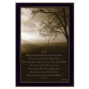 Life Is Black Framed Print Wall Art - 606114057666