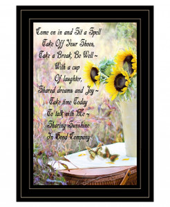 Sharing Sunshine 1 Black Framed Print Wall Art - 606114071785