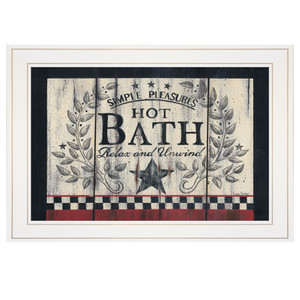 Hot Bath 13 White Framed Print Wall Art - 606114040156