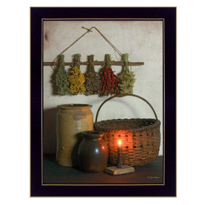 Dried Flower 2 Black Framed Print Wall Art - 606114045076