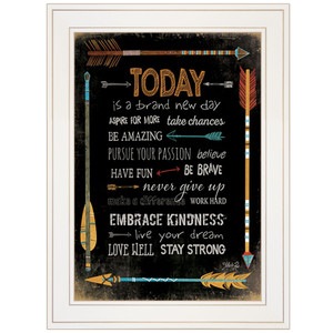 Today Is A Brand New Day 1 White Framed Print Wall Art - 606114158622