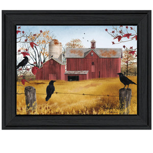 Autumn Gold 4 Black Framed Print Wall Art - 606114062875