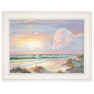 Golden Sunset On Crystal Cove 1 White Framed Print Wall Art - 606114038566