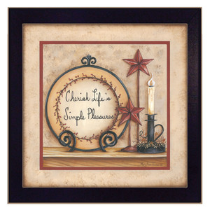 Simple Pleasures 2 Black Framed Print Wall Art - 606114158912