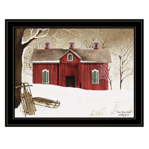 New Fallen Snow 4 Black Framed Print Wall Art - 606114088677