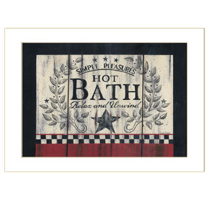 Hot Bath 1 White Framed Print Wall Art - 606114058489