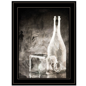 Moody Gray Glassware Still Life 3 Black Framed Print Wall Art - 606114036227