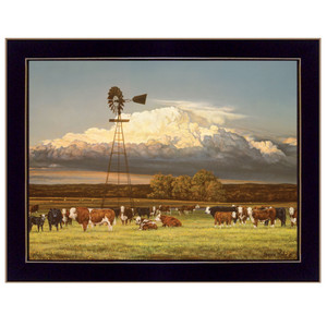 Summer Pastures Black Framed Print Wall Art - 606114057581