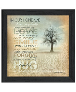 In Our Home 4 Black Framed Print Wall Art - 606114051961