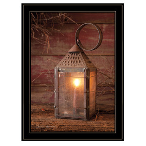 Innkeepers Lantern 1 Black Framed Print Wall Art - 606114046264