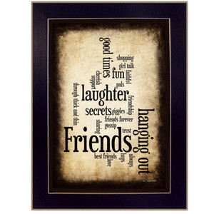 Friends I Black Framed Print Wall Art - 606114074014