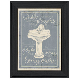 Wash Your Hands 7 Black Framed Print Wall Art - 606114041375