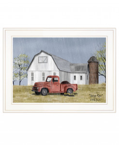 Spring Rain 2 White Framed Print Wall Art - 606114050087