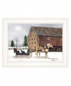 Dashing Through The Snow 1 White Framed Print Wall Art - 606114050100