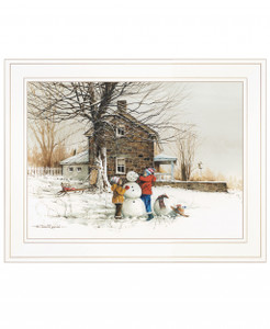 The Joy Of Snow 2 White Framed Print Wall Art - 606114048695