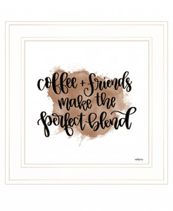 Coffee And Friends 2 White Framed Print Wall Art - 606114050766